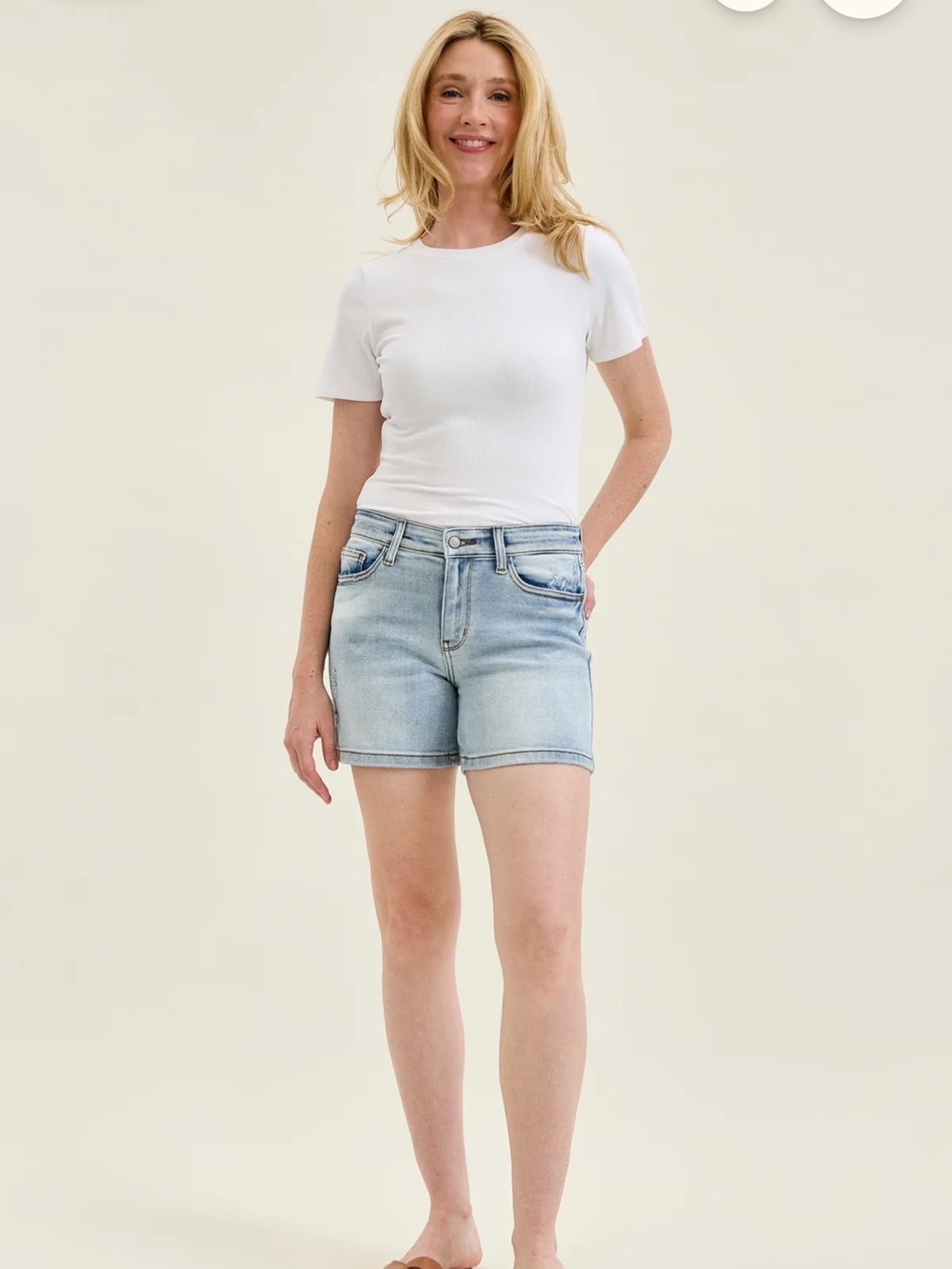 Judy Blue Daryl vintage wash dad shorts 1X